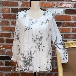 Rosemarine made in Italy 100% silk top